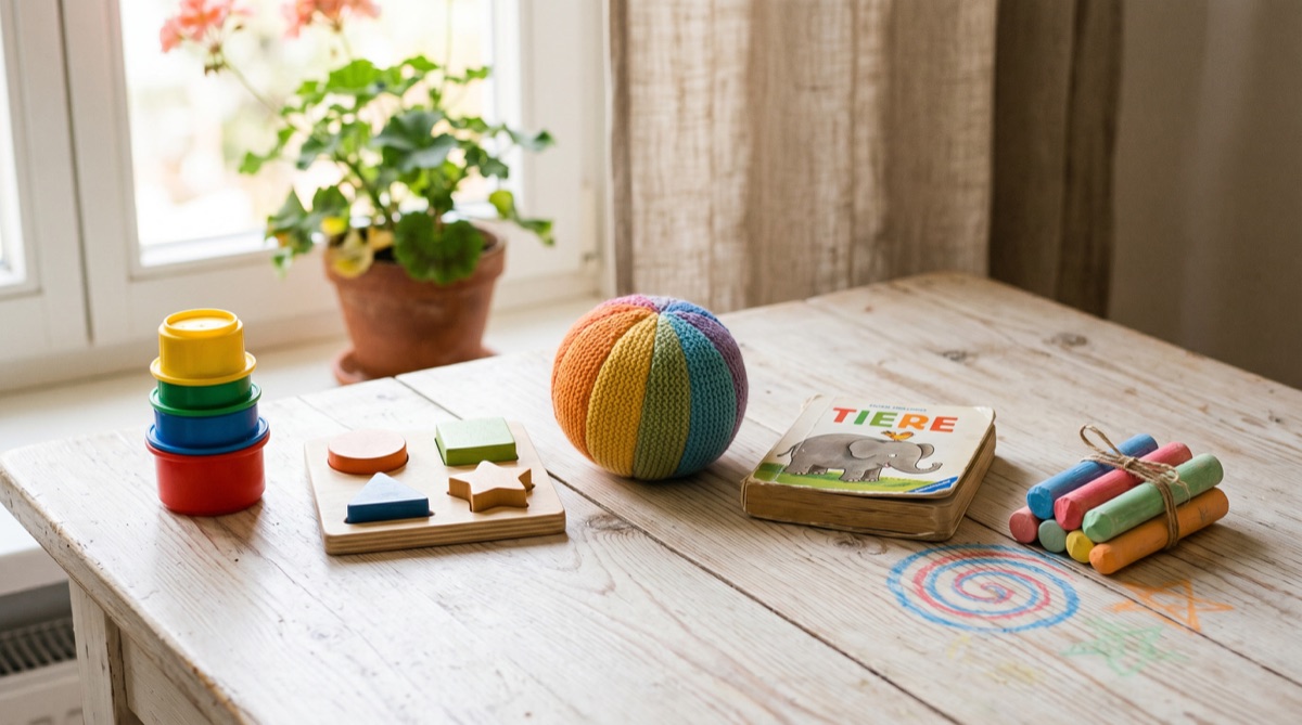 Kleine Spielideen für unterwegs: Bücher, Sticker und Beschäftigungsspielzeug