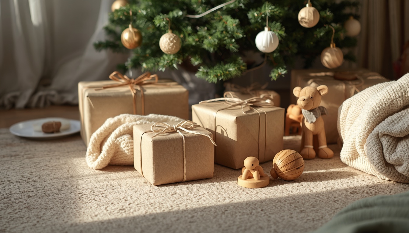 Weihnachtsgeschenke für Kleinkinder mit warmem Kinderzimmer-Setting